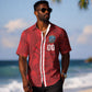 Cabo Verde Kopa di Mundu Custom Hawaiian Shirt Atlantic Waves Red Edition LT9