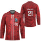 Cabo Verde Kopa di Mundu Custom Hockey Jersey Atlantic Waves Red Edition