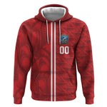 Cabo Verde Kopa di Mundu Custom Hoodie Atlantic Waves Red Edition