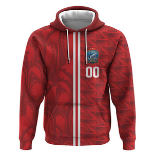Cabo Verde Kopa di Mundu Custom Hoodie Atlantic Waves Red Edition