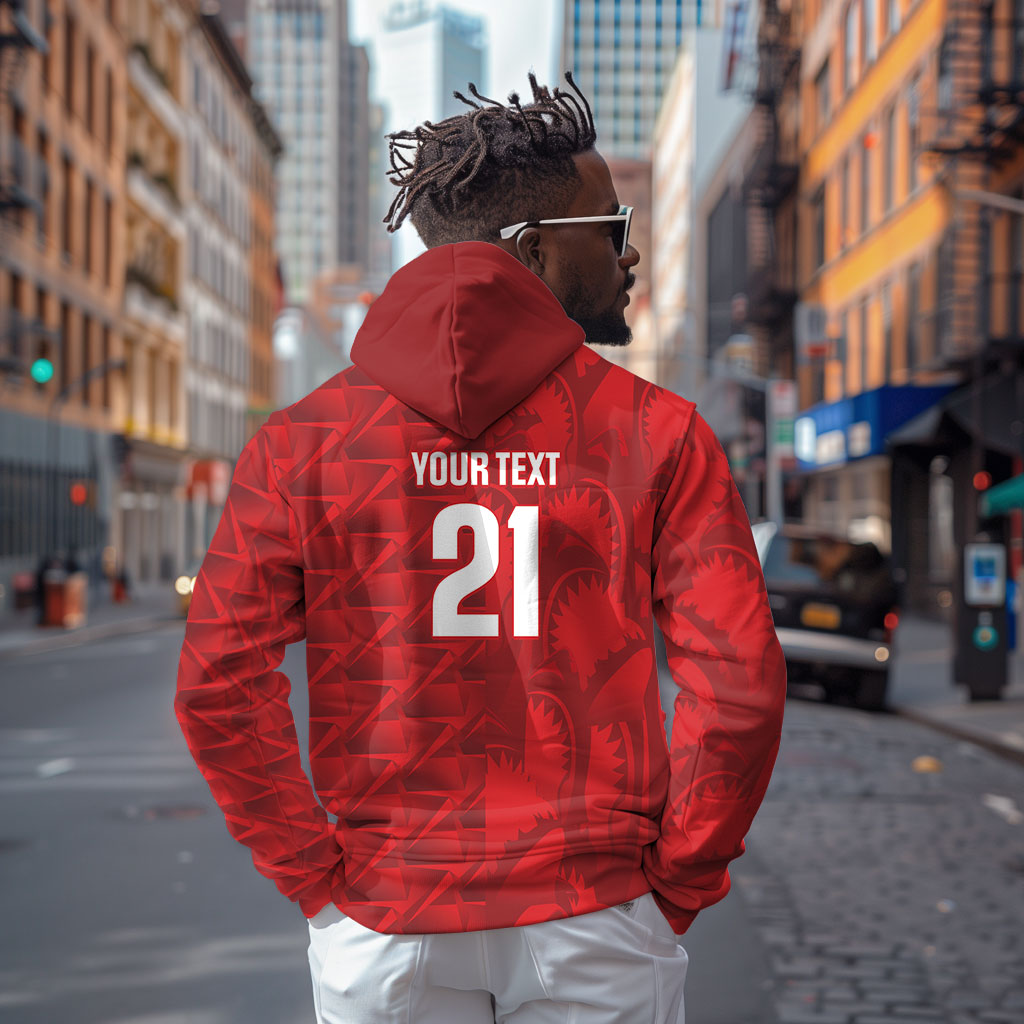 Cabo Verde Kopa di Mundu Custom Hoodie Atlantic Waves Red Edition