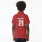 Cabo Verde Kopa di Mundu Custom Kid Polo Shirt Atlantic Waves Red Edition