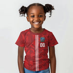 Cabo Verde Kopa di Mundu Custom Kid T shirt Atlantic Waves Red Edition