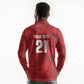 Cabo Verde Kopa di Mundu Custom Long Sleeve Polo Shirt Atlantic Waves Red Edition