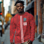 Cabo Verde Kopa di Mundu Custom Long Sleeve Shirt Atlantic Waves Red Edition