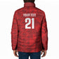 Cabo Verde Kopa di Mundu Custom Padded Jacket Atlantic Waves Red Edition