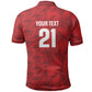 Cabo Verde Kopa di Mundu Custom Polo Shirt Atlantic Waves Red Edition