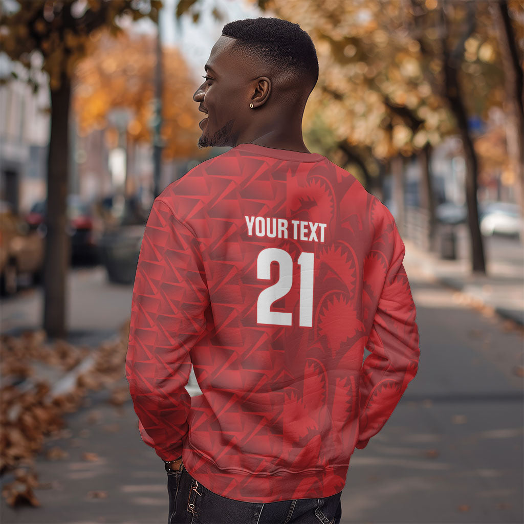 Cabo Verde Kopa di Mundu Custom Sweatshirt Atlantic Waves Red Edition
