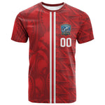 Cabo Verde Kopa di Mundu Custom T shirt Atlantic Waves Red Edition