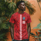 Cabo Verde Kopa di Mundu Custom T shirt Atlantic Waves Red Edition