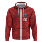Cabo Verde Kopa di Mundu Custom Zip Hoodie Atlantic Waves Red Edition