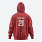 Cabo Verde Kopa di Mundu Custom Zip Hoodie Atlantic Waves Red Edition