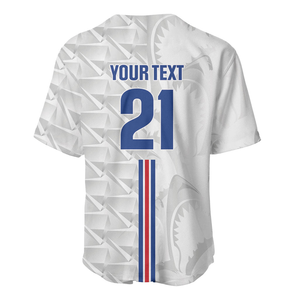 Cabo Verde Kopa di Mundu Custom Baseball Jersey Atlantic Waves White Edition
