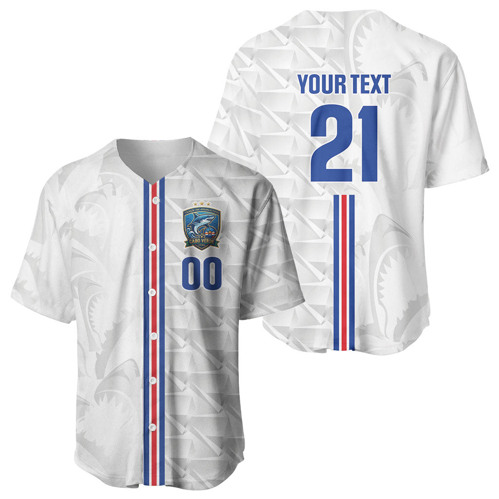 Cabo Verde Kopa di Mundu Custom Baseball Jersey Atlantic Waves White Edition