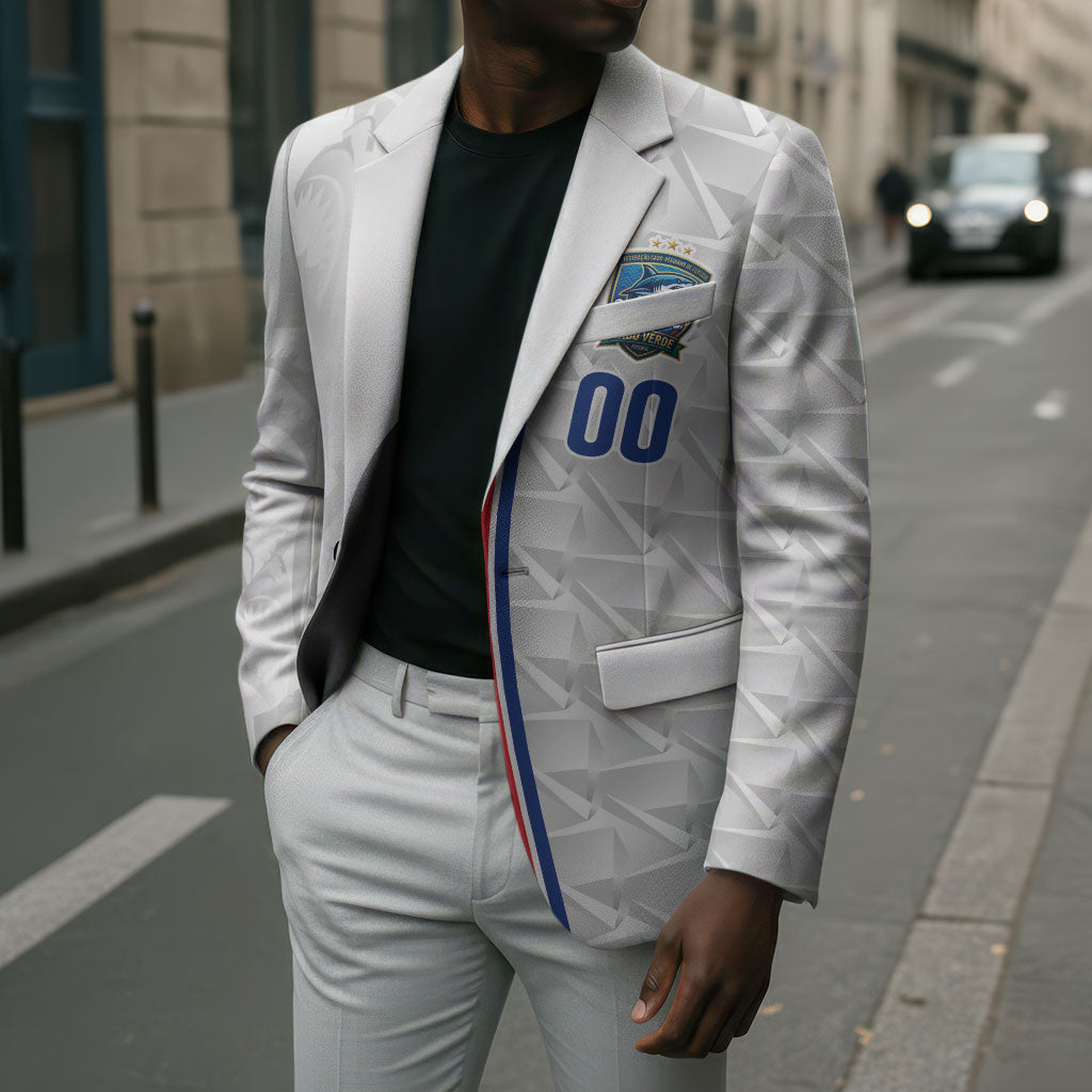 Cabo Verde Kopa di Mundu Custom Blazer Atlantic Waves White Edition