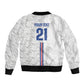 Cabo Verde Kopa di Mundu Custom Bomber Jacket Atlantic Waves White Edition