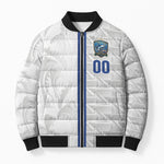 Cabo Verde Kopa di Mundu Custom Bomber Puffer Jacket Atlantic Waves White Edition