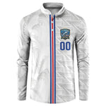 Cabo Verde Kopa di Mundu Custom Button Sweatshirt Atlantic Waves White Edition