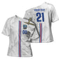 Cabo Verde Kopa di Mundu Custom Cross Shoulder Shirt Atlantic Waves White Edition