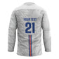 Cabo Verde Kopa di Mundu Custom Hockey Jersey Atlantic Waves White Edition