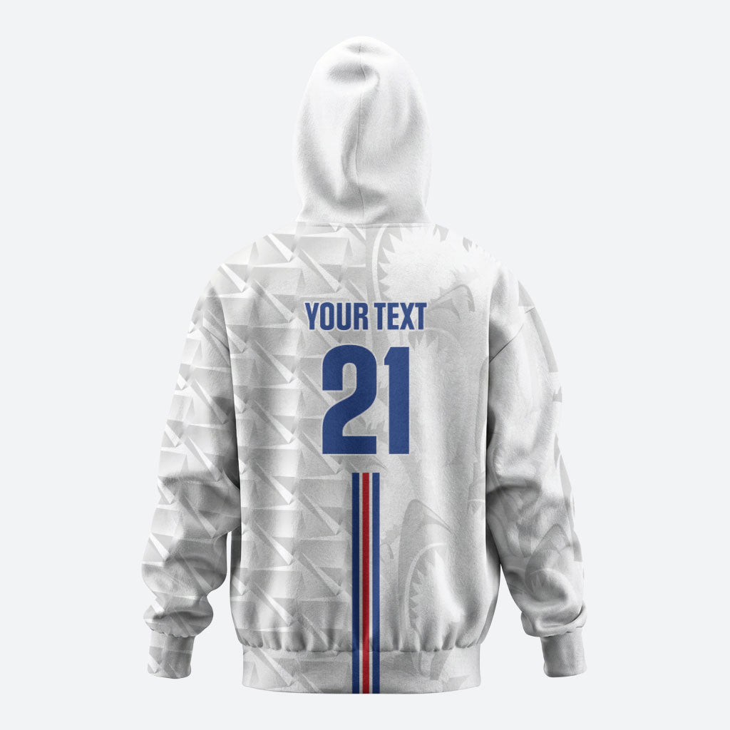 Cabo Verde Kopa di Mundu Custom Hoodie Atlantic Waves White Edition