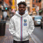 Cabo Verde Kopa di Mundu Custom Hoodie Atlantic Waves White Edition