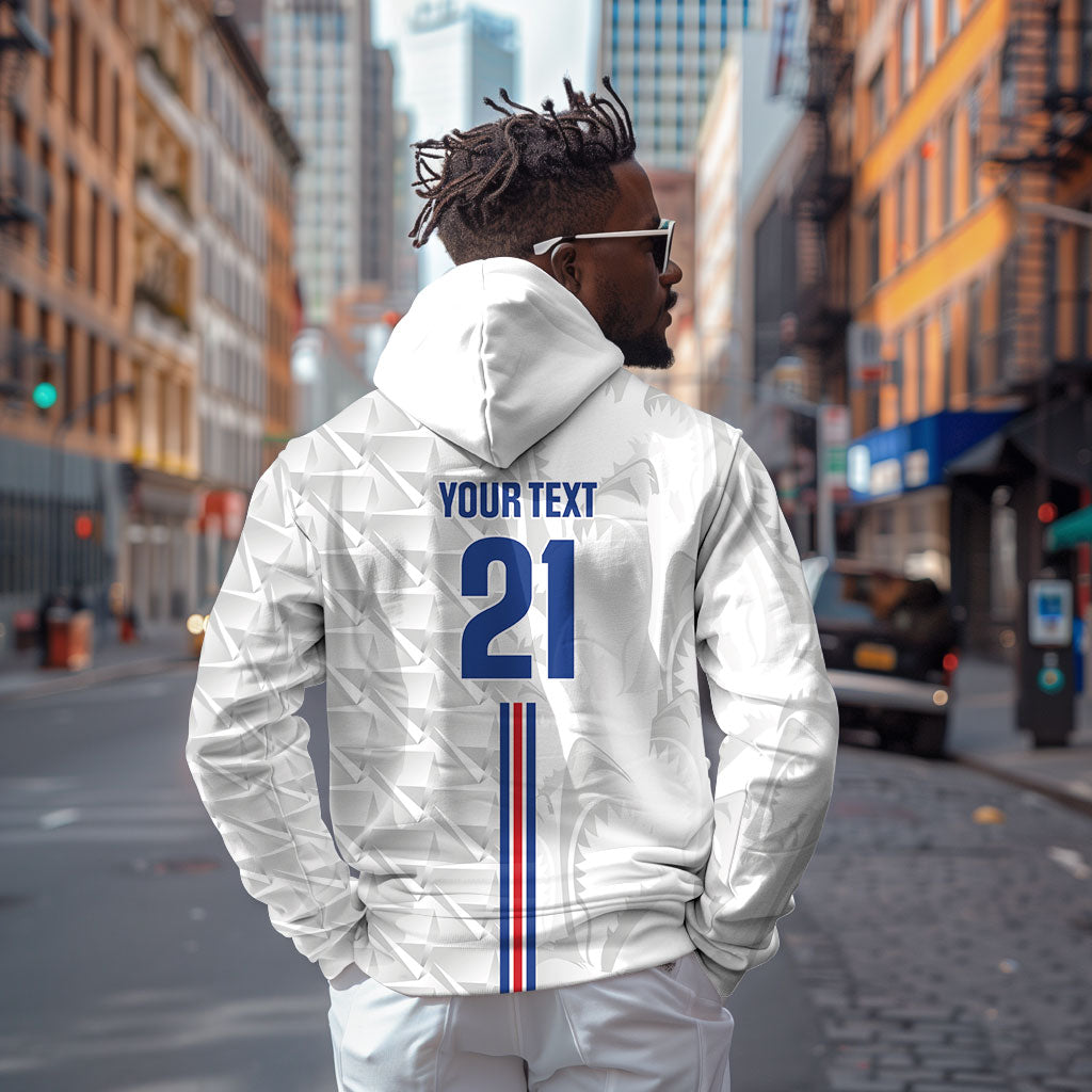 Cabo Verde Kopa di Mundu Custom Hoodie Atlantic Waves White Edition