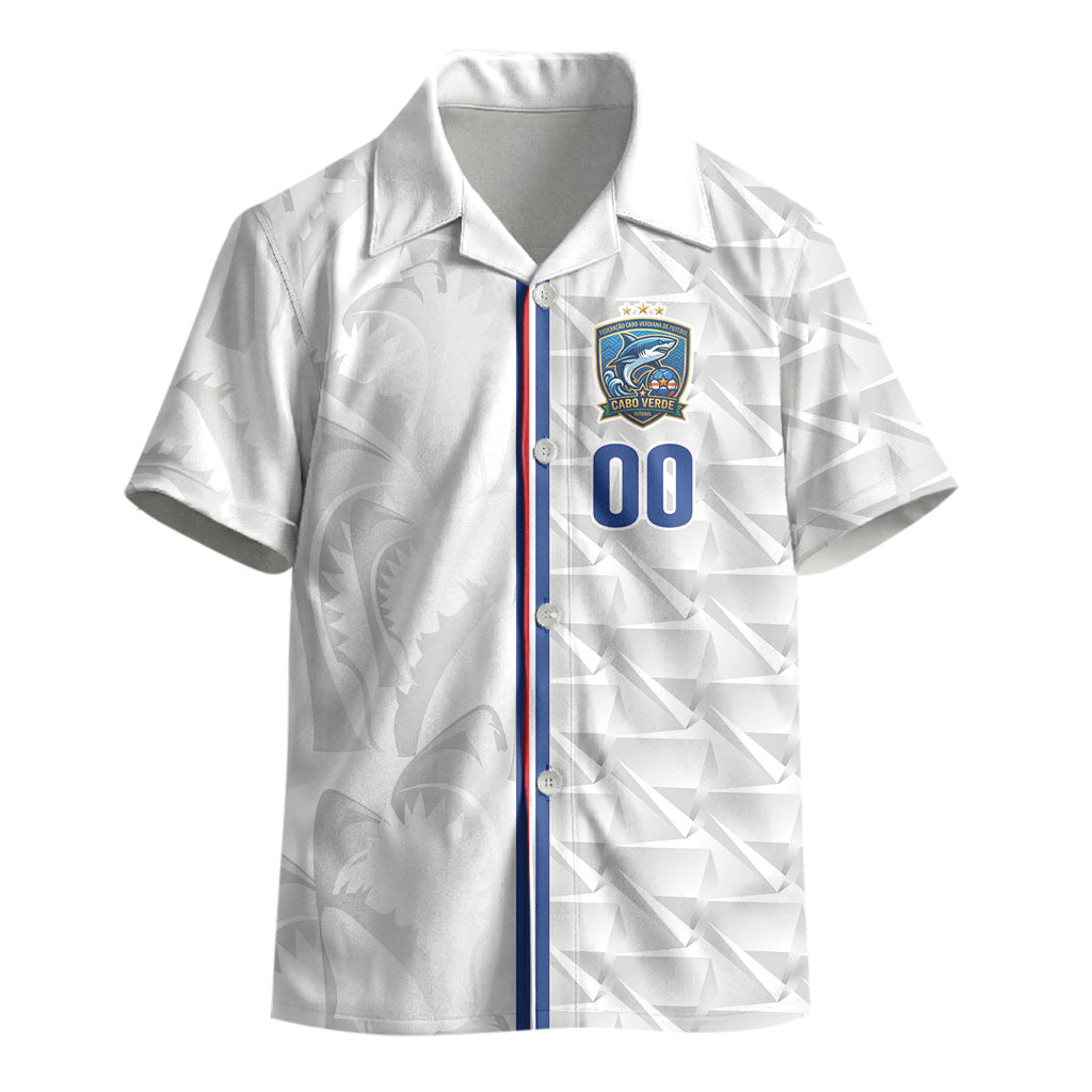 Cabo Verde Kopa di Mundu Custom Kid Hawaiian Shirt Atlantic Waves White Edition