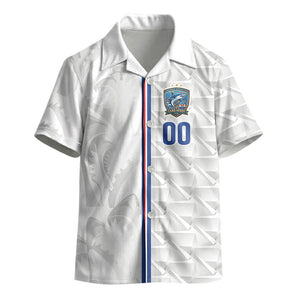 Cabo Verde Kopa di Mundu Custom Kid Hawaiian Shirt Atlantic Waves White Edition