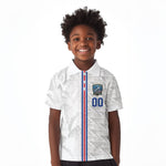 Cabo Verde Kopa di Mundu Custom Kid Polo Shirt Atlantic Waves White Edition