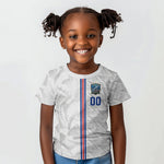 Cabo Verde Kopa di Mundu Custom Kid T shirt Atlantic Waves White Edition