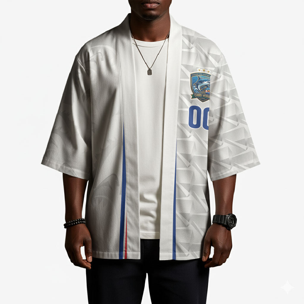Cabo Verde Kopa di Mundu Custom Kimono Atlantic Waves White Edition