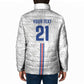 Cabo Verde Kopa di Mundu Custom Padded Jacket Atlantic Waves White Edition