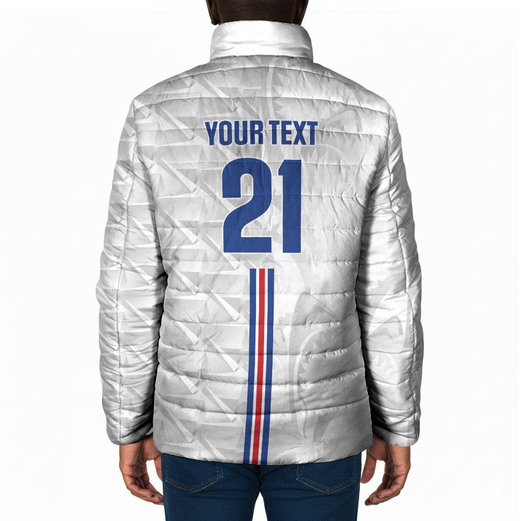 Cabo Verde Kopa di Mundu Custom Padded Jacket Atlantic Waves White Edition