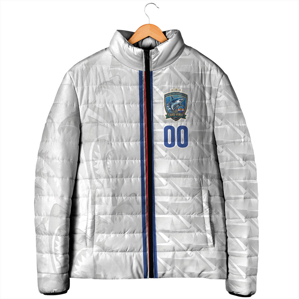 Cabo Verde Kopa di Mundu Custom Padded Jacket Atlantic Waves White Edition