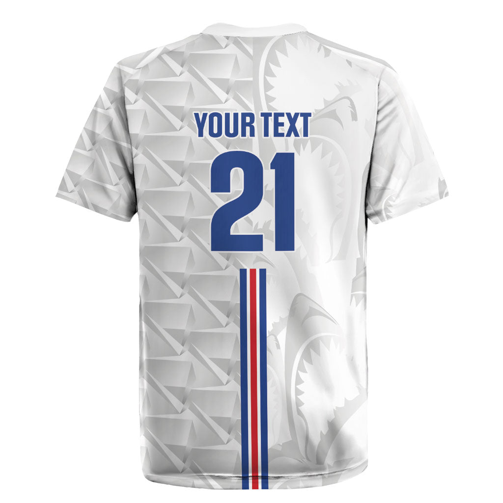 Cabo Verde Kopa di Mundu Custom Rugby Jersey Atlantic Waves White Edition