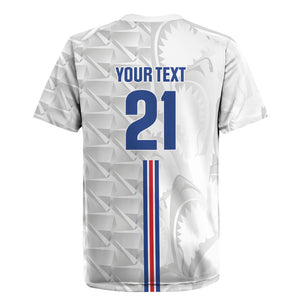 Cabo Verde Kopa di Mundu Custom Rugby Jersey Atlantic Waves White Edition
