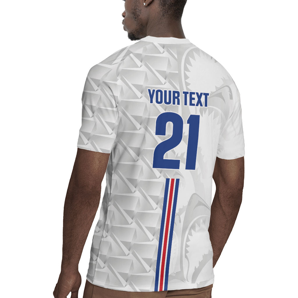 Cabo Verde Kopa di Mundu Custom Rugby Jersey Atlantic Waves White Edition
