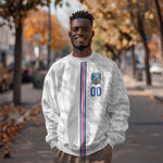 Cabo Verde Kopa di Mundu Custom Sweatshirt Atlantic Waves White Edition