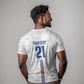 Cabo Verde Kopa di Mundu Custom T shirt Atlantic Waves White Edition