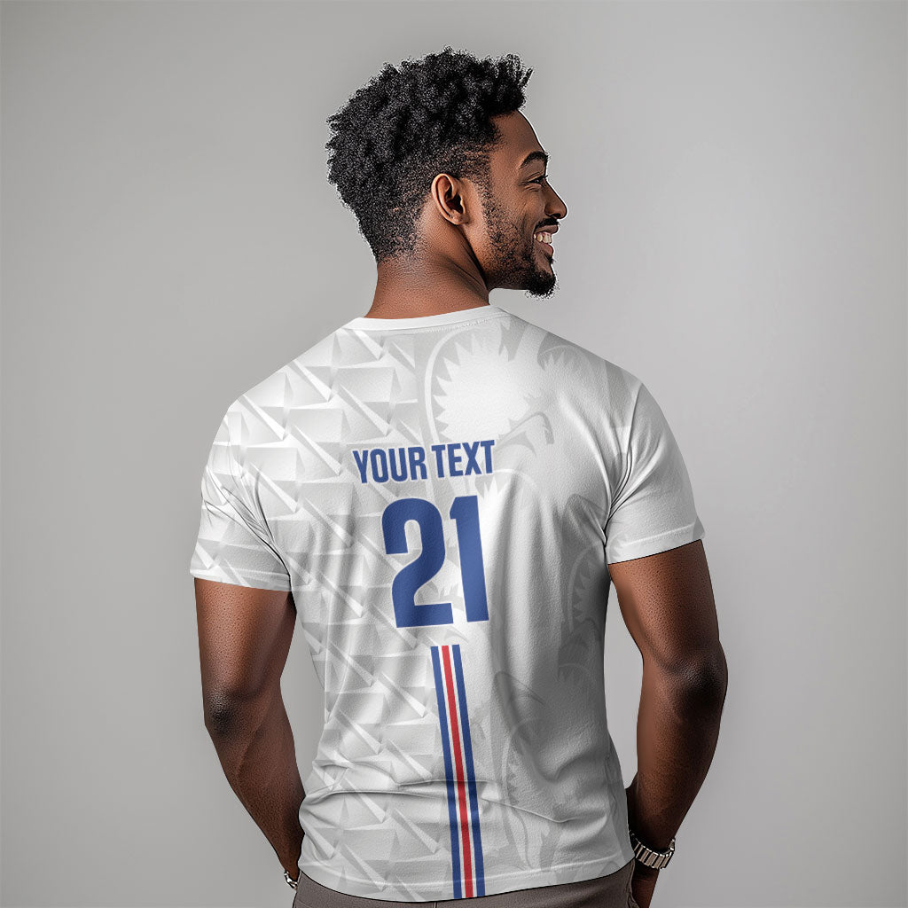 Cabo Verde Kopa di Mundu Custom T shirt Atlantic Waves White Edition