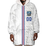 Cabo Verde Kopa di Mundu Custom Wearable Blanket Hoodie Atlantic Waves White Edition