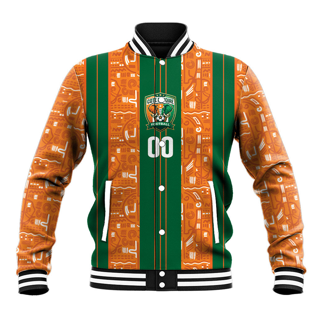 Cote d'Ivoire N'glo Wa Klo Custom Baseball Jacket Baoule Textile Edition