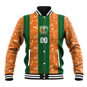 Cote d'Ivoire N'glo Wa Klo Custom Baseball Jacket Baoule Textile Edition