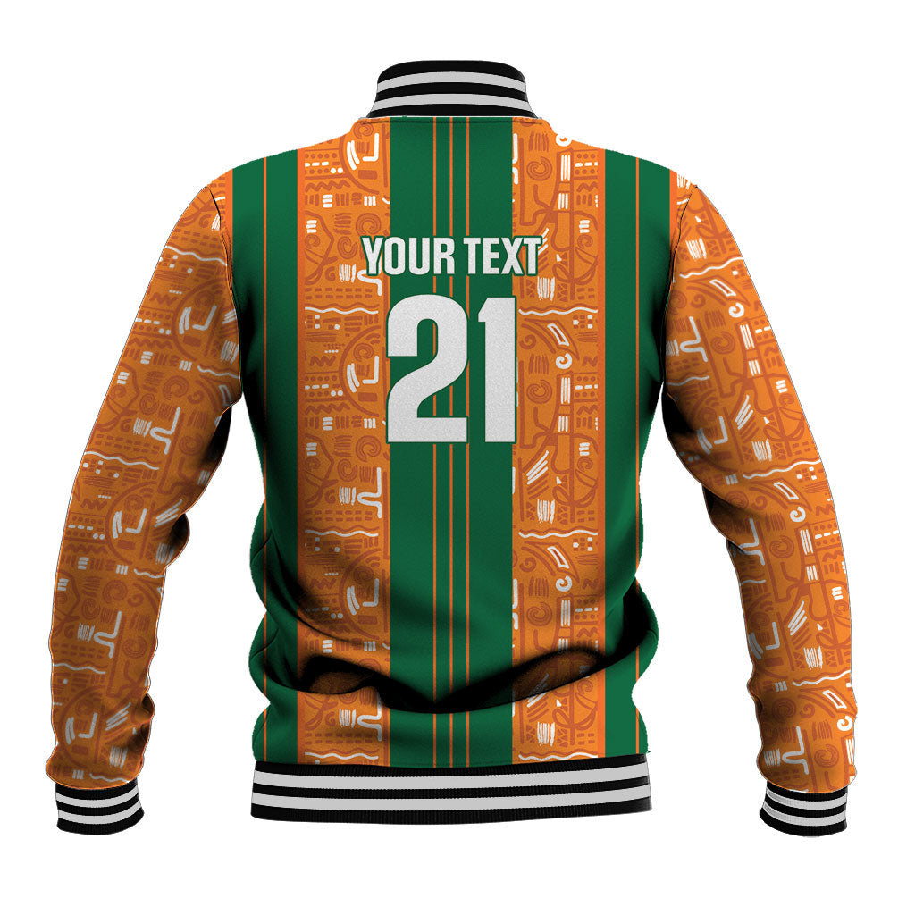 Cote d'Ivoire N'glo Wa Klo Custom Baseball Jacket Baoule Textile Edition