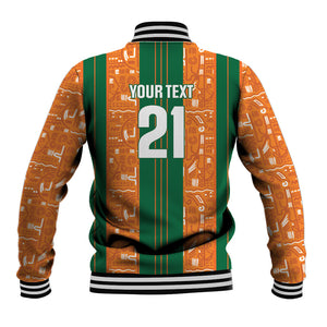 Cote d'Ivoire N'glo Wa Klo Custom Baseball Jacket Baoule Textile Edition