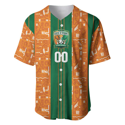 Cote d'Ivoire N'glo Wa Klo Custom Baseball Jersey Baoule Textile Edition