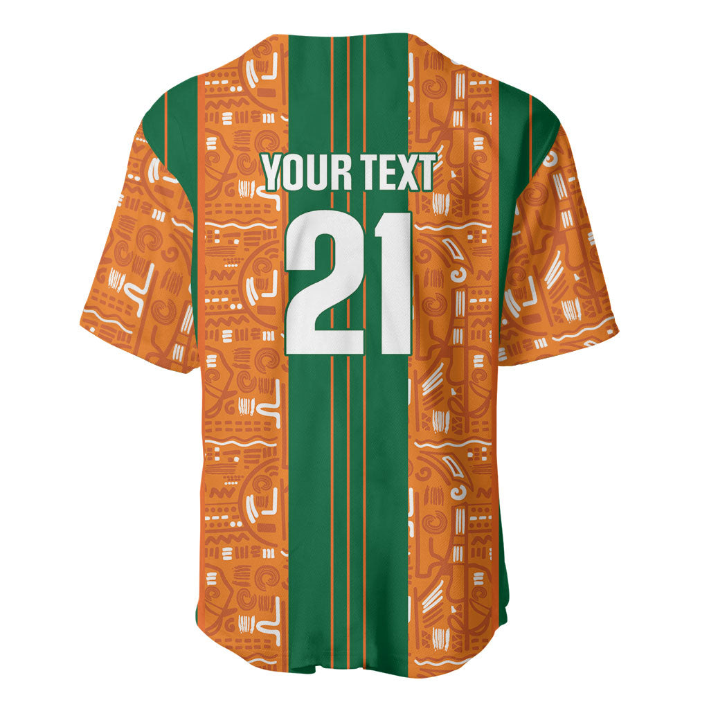 Cote d'Ivoire N'glo Wa Klo Custom Baseball Jersey Baoule Textile Edition