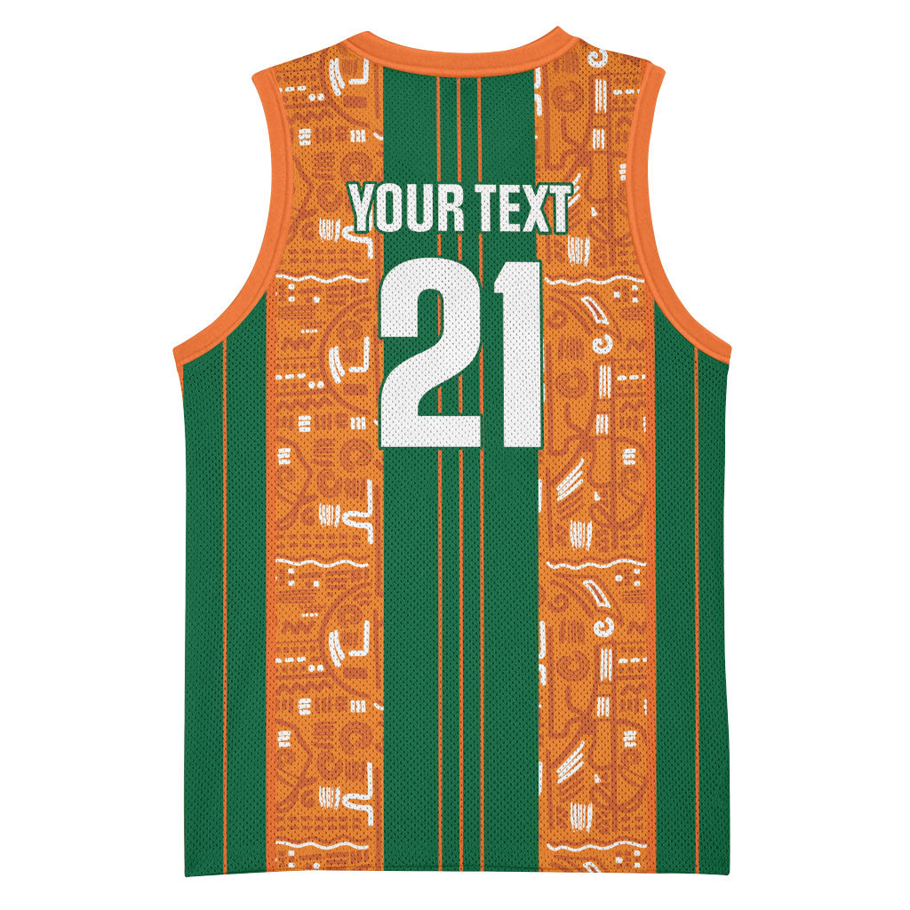 Cote d'Ivoire N'glo Wa Klo Custom Basketball Jersey Baoule Textile Edition