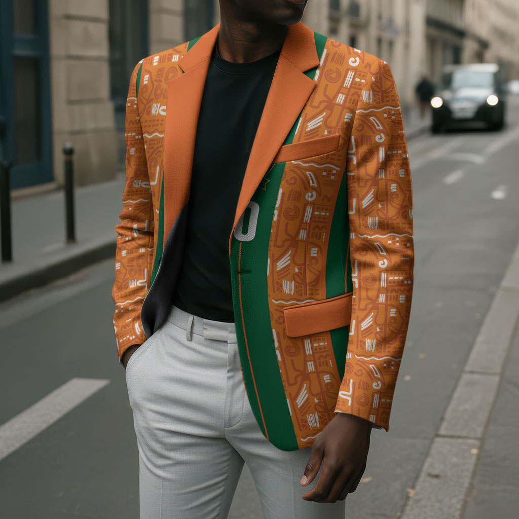 Cote d'Ivoire N'glo Wa Klo Custom Blazer Baoule Textile Edition